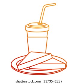 coffee drink with bread toast