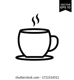 Plantilla de logotipo de Ilustración vectorial de Ilustración del Icono de Desayuno Café