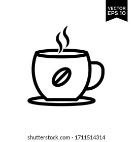 Coffee Drink Breakfast Icon Vector Illustration Logo Template