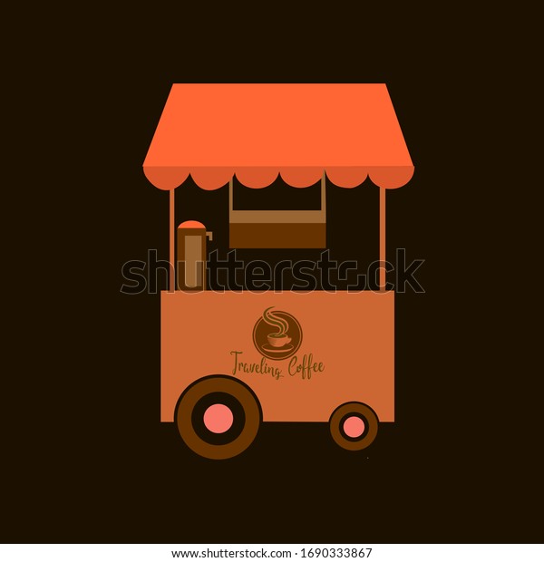 coffee drink cart logo\
vector