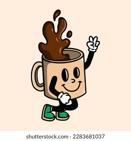 Coffee Drink Cartoon Character Design