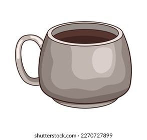 coffee drink in ceramic cup icon