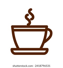 Coffee drink cup icon vector illustration. Suitable for various design purposes related to coffee, drinks and cafes.