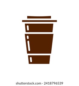 Coffee drink cup icon vector illustration. Suitable for various design purposes related to coffee, drinks and cafes.