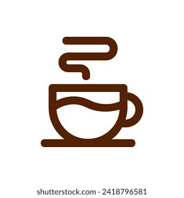 Coffee drink cup icon vector illustration. Suitable for various design purposes related to coffee, drinks and cafes.