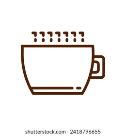 Coffee drink cup icon vector illustration. Suitable for various design purposes related to coffee, drinks and cafes.