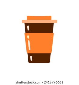 Coffee drink cup icon vector illustration. Suitable for various design purposes related to coffee, drinks and cafes.