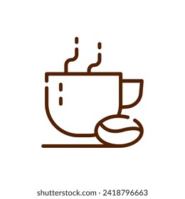 Coffee drink cup icon vector illustration. Suitable for various design purposes related to coffee, drinks and cafes.