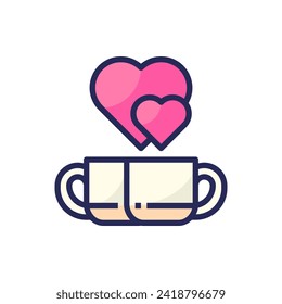 Coffee drink cup icon vector illustration. Suitable for various design purposes related to coffee, drinks and cafes.