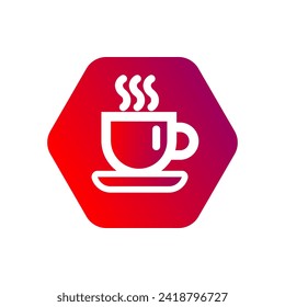 Ilustración vectorial del icono de la copa de café. Adecuado para diversos propósitos de diseño relacionados con café, bebidas y cafés.