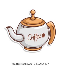 Coffee drink in cup illustration
