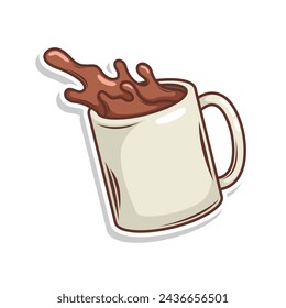 Coffee drink in cup illustration