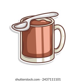 Coffee drink in cup illustration