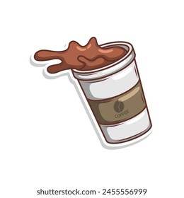 Coffee drink in cup illustration