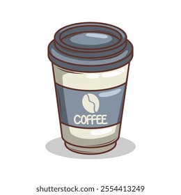 Coffee drink in cup illustration