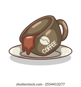 Coffee drink in cup illustration