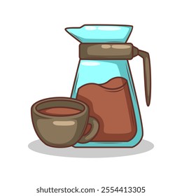Coffee drink in cup illustration