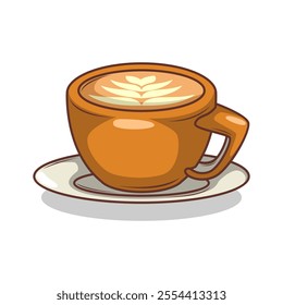 Coffee drink in cup illustration