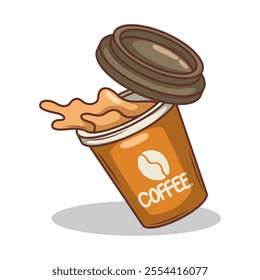 Coffee drink in cup illustration