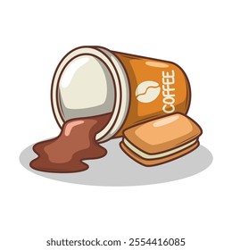 Coffee drink in cup illustration