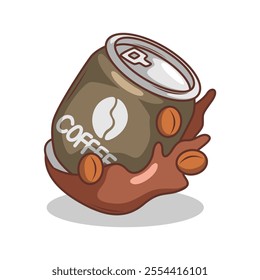 Coffee drink in cup illustration