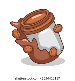 Coffee drink in cup illustration