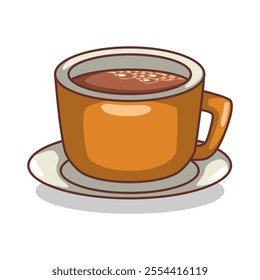 Coffee drink in cup illustration