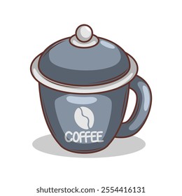 Coffee drink in cup illustration