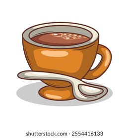 Coffee drink in cup illustration