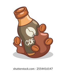 Coffee drink in cup illustration