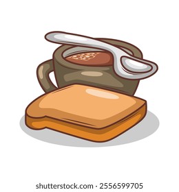 Coffee drink in cup illustration