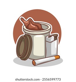 Coffee drink in cup illustration