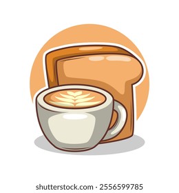 Coffee drink in cup illustration
