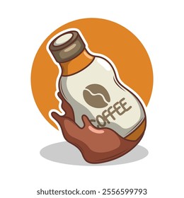 Coffee drink in cup illustration