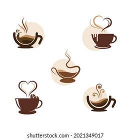 Coffee drink cup Logo Template vector icon design