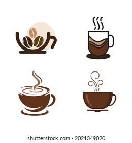 Coffee drink cup Logo Template vector icon design