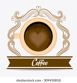 Coffee drink design, vector illustration eps 10.