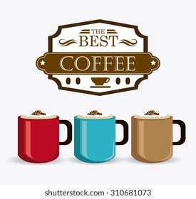 Coffee drink design, vector illustration eps 10.