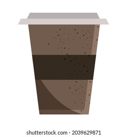 Kaffeegetränk auf Einwegsymbol einzeln