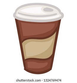 Coffee Drink. Food Doodle Color Clip Art. Hand Drawn Design. Color Sketch