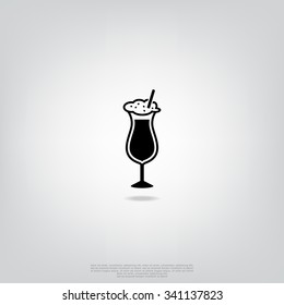 Coffee drink glass icon