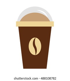 coffee drink glass icon vector illustration design