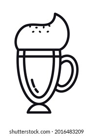 icono de bebida de café sobre fondo blanco