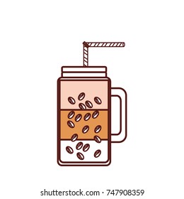 coffee drink icon over white background colorful design vector illustration