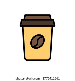 Coffee, drink icon. Simple color with outline vector elements of hipster style icons for ui and ux, website or mobile application