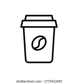 Café, ícono de bebida. Línea simple, contorno de elementos vectoriales de iconos de estilo hipster para ui y ux, sitio web o aplicación móvil