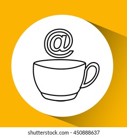 coffee drink icon in a white background, vector