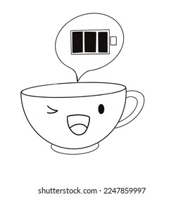 coffee drink illustration. Vector graphics