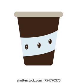 Coffee drink isolated on white background, Vector illustration