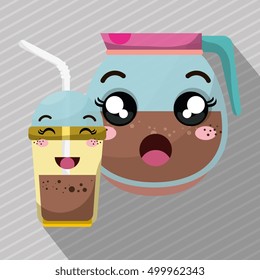 coffee drink kawaii cartoon